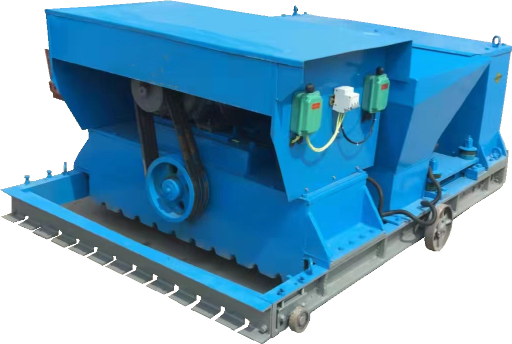 Machine de fabrication de dalles de type poussant
