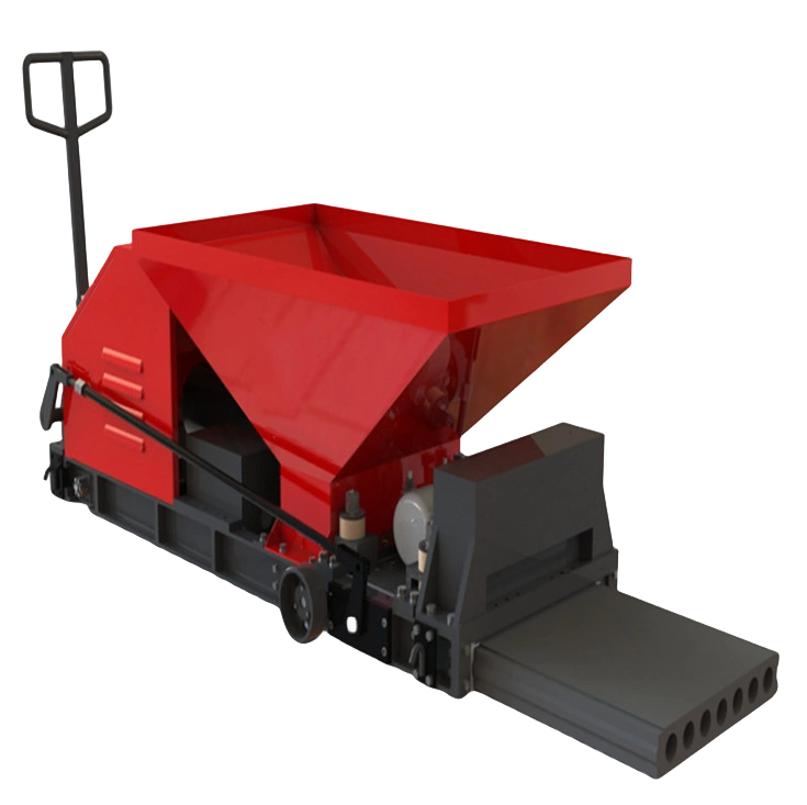 Máquina para produção de lajes de betão pré-fabricadas